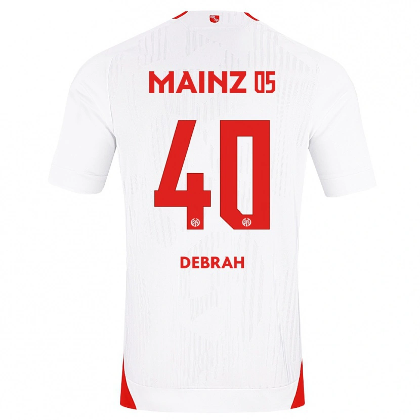 Danxen Barn Jeremiah Debrah #40 Vit Röd Gul Bortatröja Matchtröjor 2026/27 Tröjor T-Tröja