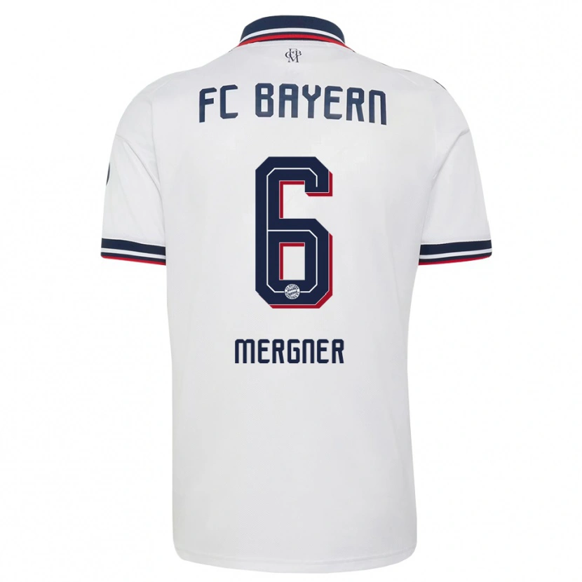 Danxen Barn Max Mergner #6 Vit Grå Röd Bortatröja Matchtröjor 2026/27 Tröjor T-Tröja