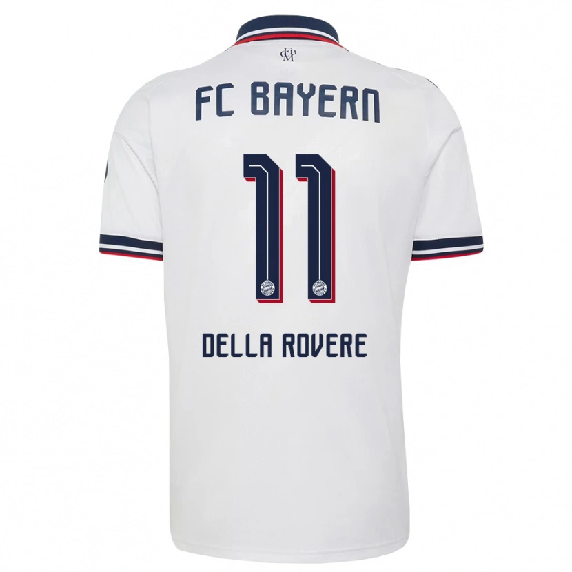 Danxen Barn Guido Della Rovere #11 Vit Grå Röd Bortatröja Matchtröjor 2026/27 Tröjor T-Tröja
