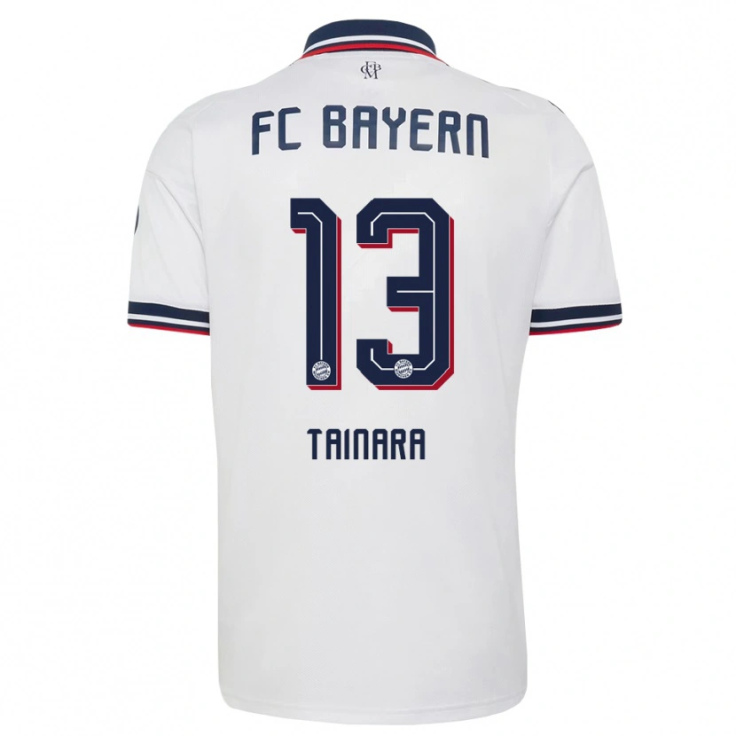 Danxen Barn Tainara #13 Vit Grå Röd Bortatröja Matchtröjor 2026/27 Tröjor T-Tröja