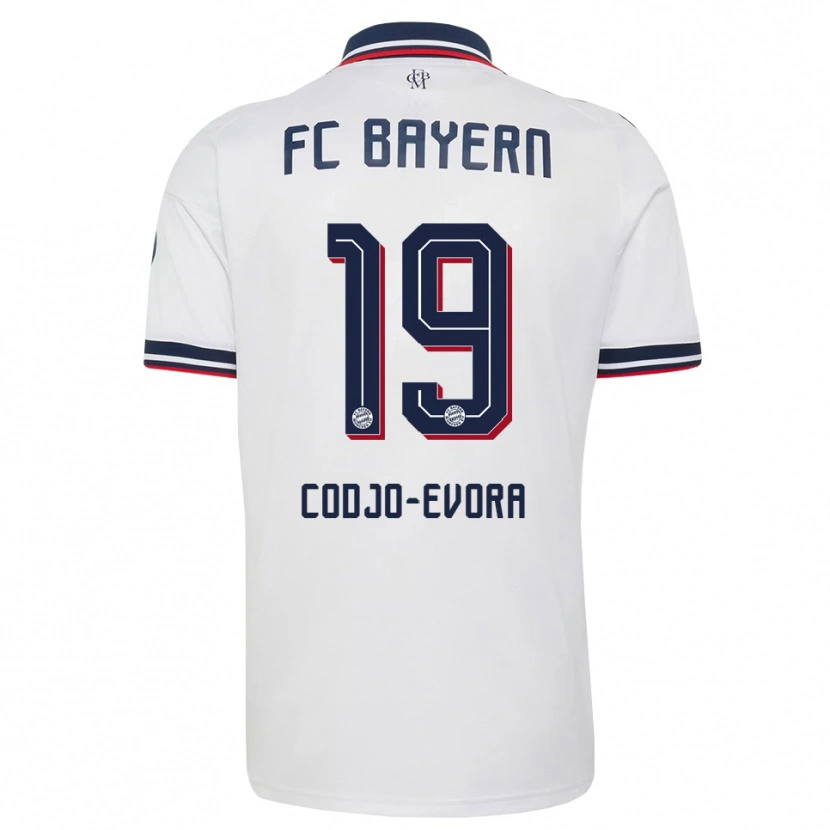 Danxen Barn Noah Codjo-Evora #19 Vit Grå Röd Bortatröja Matchtröjor 2026/27 Tröjor T-Tröja