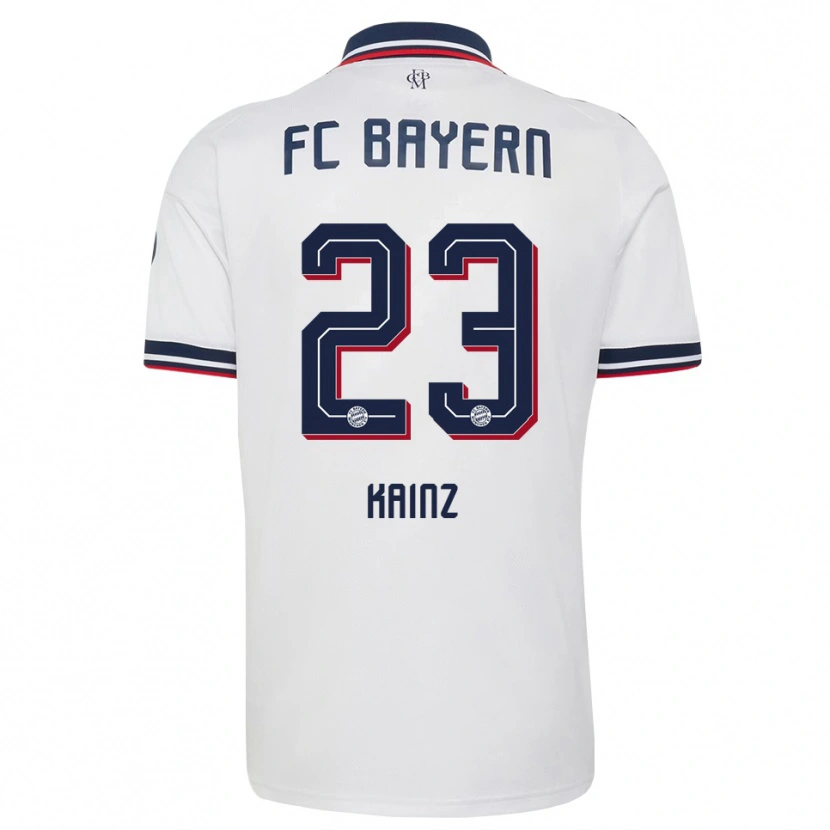 Danxen Barn Manuel Kainz #23 Vit Grå Röd Bortatröja Matchtröjor 2026/27 Tröjor T-Tröja