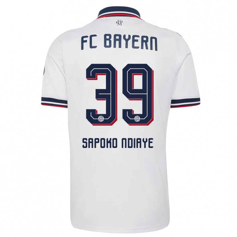 Danxen Barn Bara Sapoko Ndiaye #39 Vit Grå Röd Bortatröja Matchtröjor 2026/27 Tröjor T-Tröja