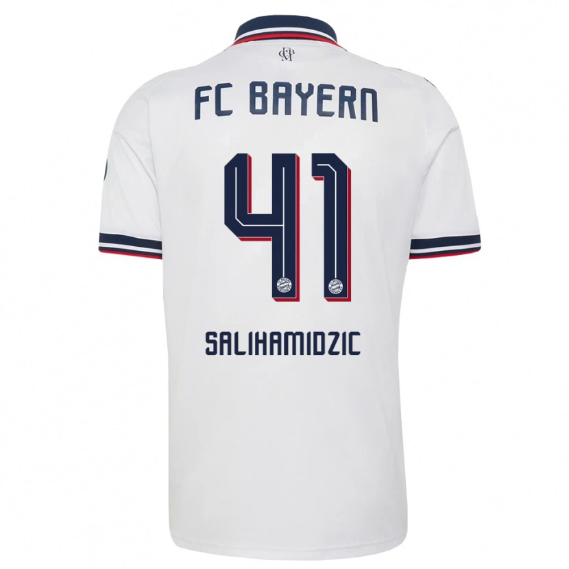 Danxen Barn Nick Salihamidzic #41 Vit Grå Röd Bortatröja Matchtröjor 2026/27 Tröjor T-Tröja