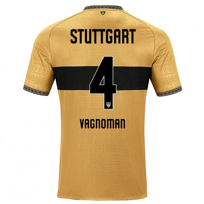 Danxen Barn Josha Vagnoman #4 Brun Svart Vit Bortatröja Matchtröjor 2026/27 Tröjor T-Tröja