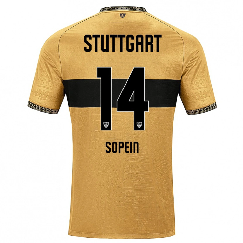 Danxen Barn David Sopein #14 Brun Svart Vit Bortatröja Matchtröjor 2026/27 Tröjor T-Tröja