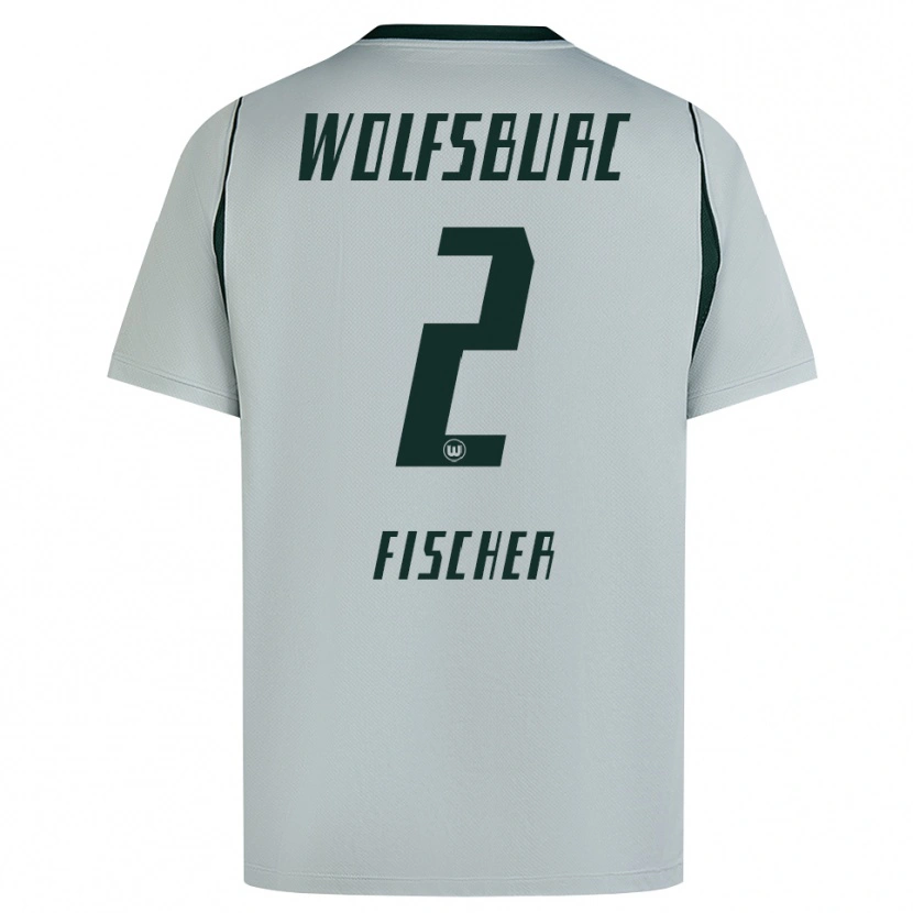 Danxen Barn Kilian Fischer #2 Grå Grön Bortatröja Matchtröjor 2026/27 Tröjor T-Tröja