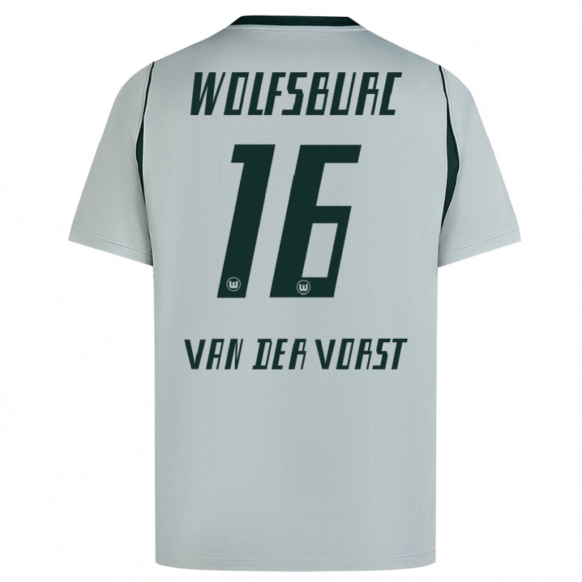 Danxen Barn Fynn Van Der Vorst #16 Grå Grön Bortatröja Matchtröjor 2026/27 Tröjor T-Tröja