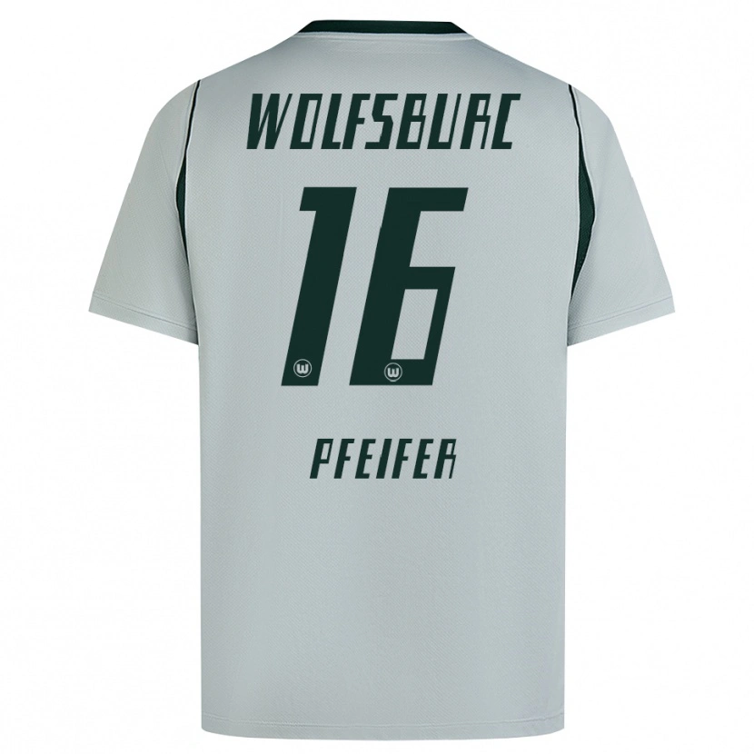 Danxen Barn Leo Pfeifer #16 Grå Grön Bortatröja Matchtröjor 2026/27 Tröjor T-Tröja