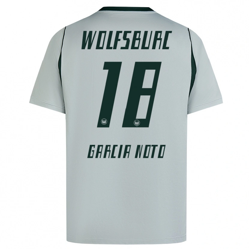 Danxen Barn Estéfano García Noto #18 Grå Grön Bortatröja Matchtröjor 2026/27 Tröjor T-Tröja