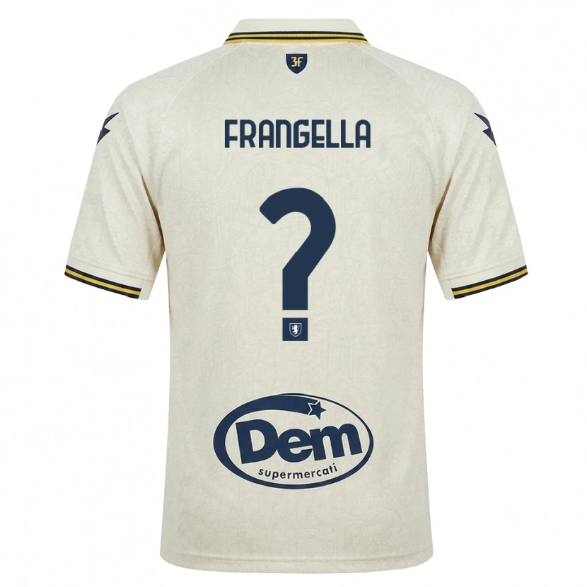 Danxen Barn Francesco Frangella #0 Oldlace Gul Svart Bortatröja Matchtröjor 2026/27 Tröjor T-Tröja