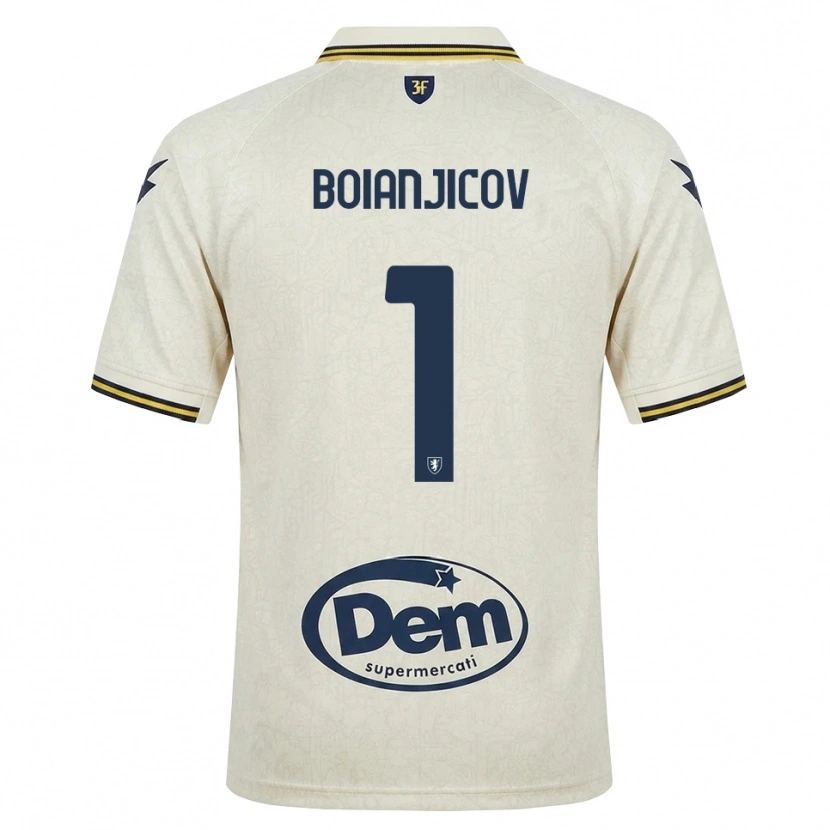 Danxen Barn Nicolas Boianjicov #1 Oldlace Gul Svart Bortatröja Matchtröjor 2026/27 Tröjor T-Tröja