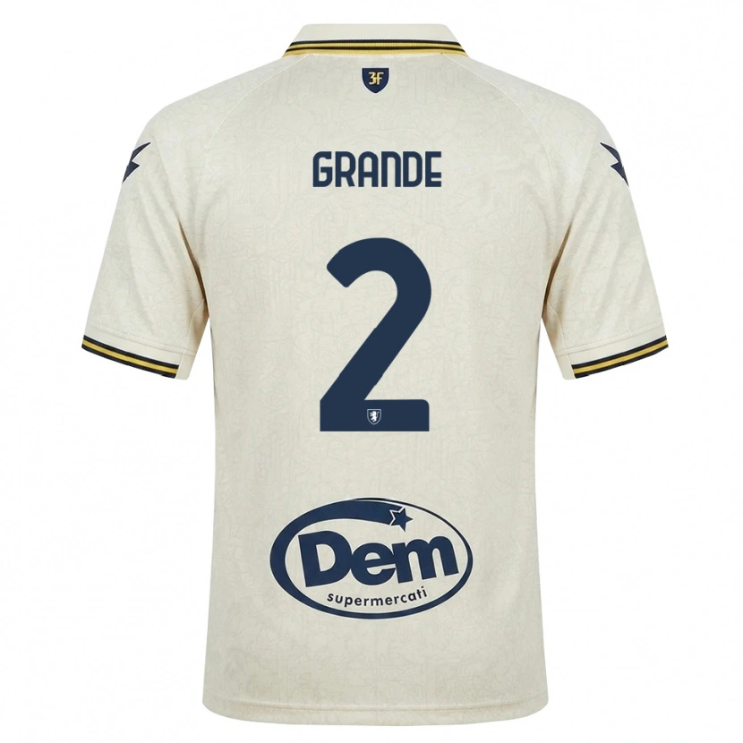 Danxen Barn Alessandro Grande #2 Oldlace Gul Svart Bortatröja Matchtröjor 2026/27 Tröjor T-Tröja
