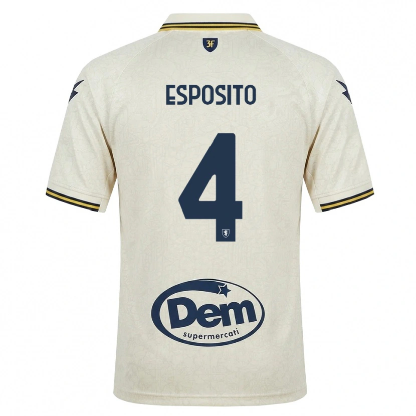 Danxen Barn Valerio Esposito #4 Oldlace Gul Svart Bortatröja Matchtröjor 2026/27 Tröjor T-Tröja