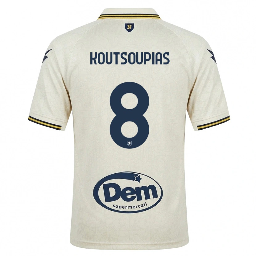 Danxen Barn Ilias Koutsoupias #8 Oldlace Gul Svart Bortatröja Matchtröjor 2026/27 Tröjor T-Tröja