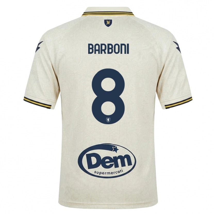 Danxen Barn David Barboni #8 Oldlace Gul Svart Bortatröja Matchtröjor 2026/27 Tröjor T-Tröja