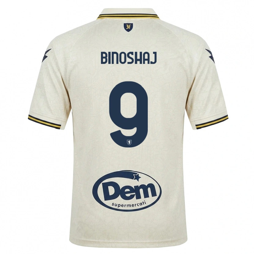 Danxen Barn Samuele Binoshaj #9 Oldlace Gul Svart Bortatröja Matchtröjor 2026/27 Tröjor T-Tröja