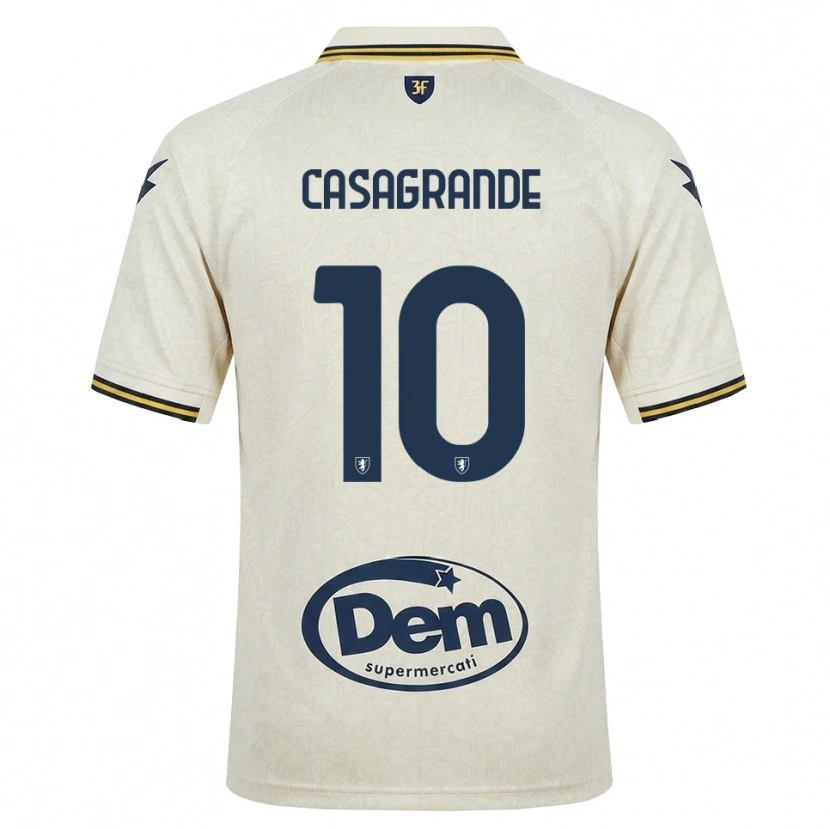 Danxen Barn Gianfilippo Casagrande #10 Oldlace Gul Svart Bortatröja Matchtröjor 2026/27 Tröjor T-Tröja