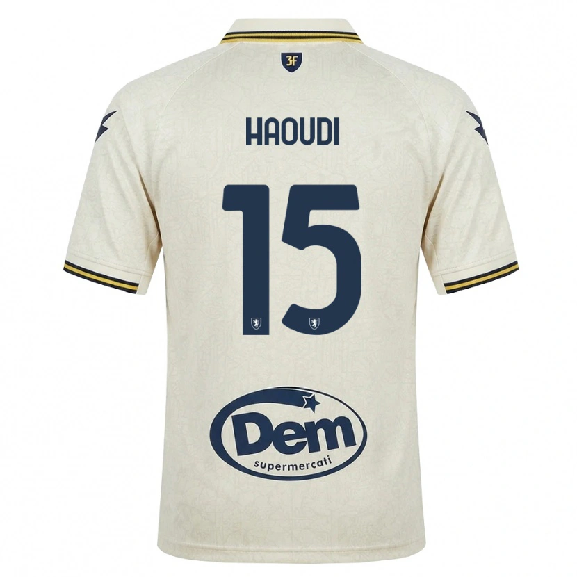 Danxen Barn Hamza Haoudi #15 Oldlace Gul Svart Bortatröja Matchtröjor 2026/27 Tröjor T-Tröja