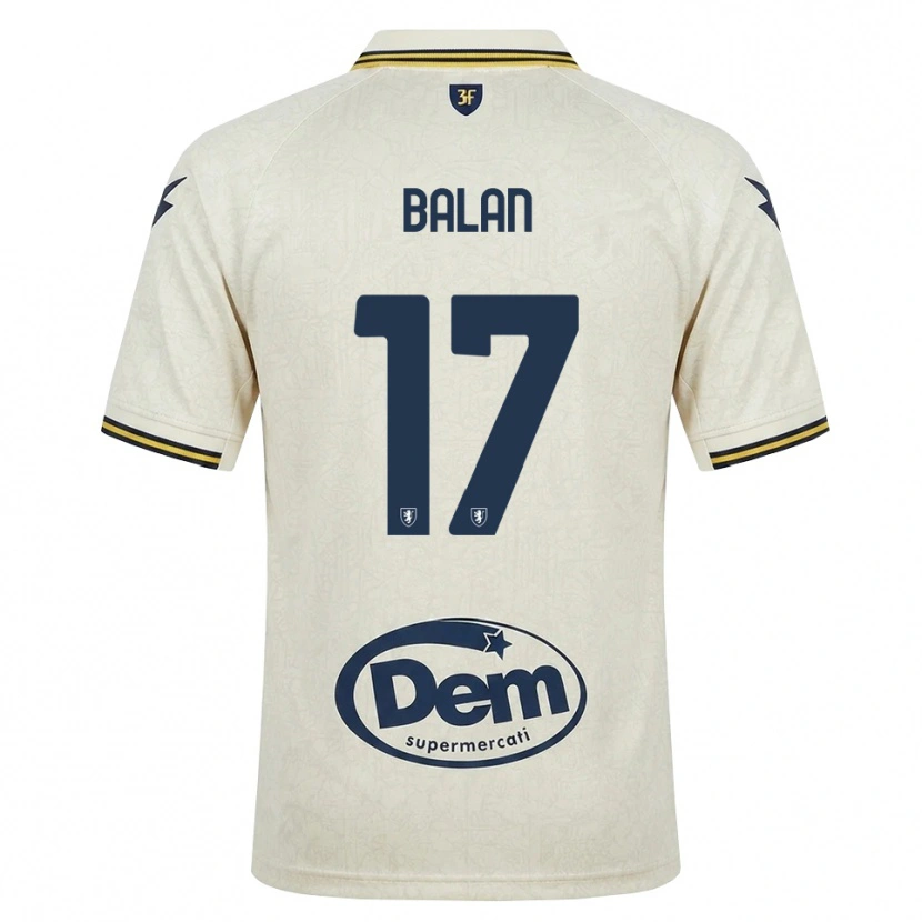 Danxen Barn Raul Balan #17 Oldlace Gul Svart Bortatröja Matchtröjor 2026/27 Tröjor T-Tröja