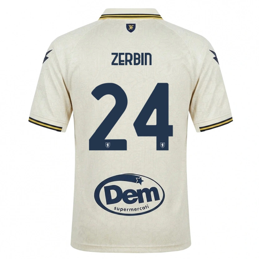 Danxen Barn Alessio Zerbin #24 Oldlace Gul Svart Bortatröja Matchtröjor 2026/27 Tröjor T-Tröja