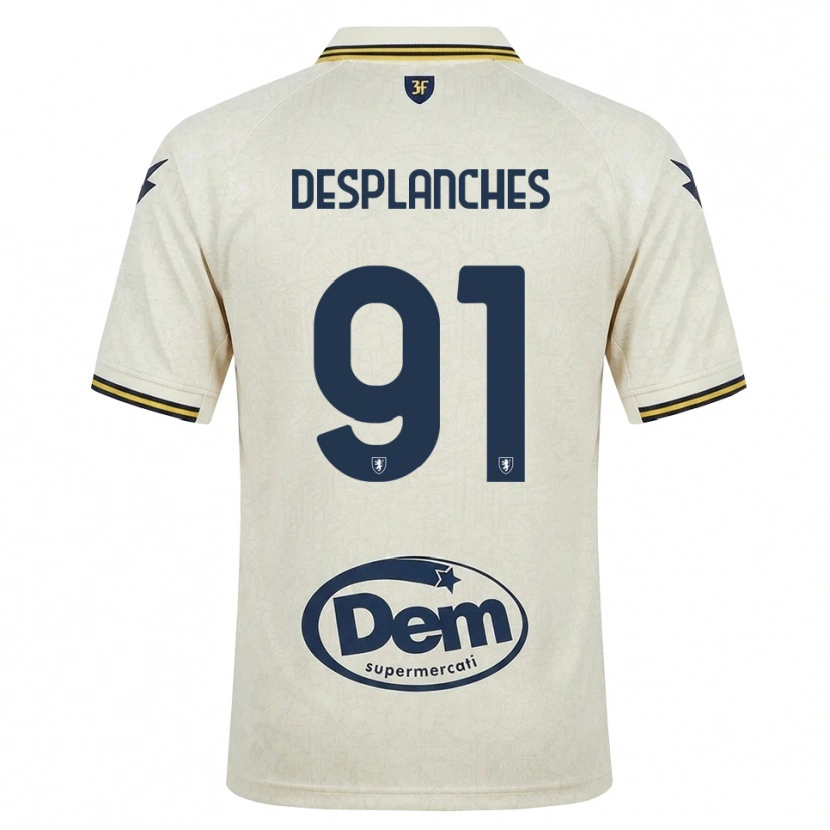 Danxen Barn Sebastiano Desplanches #91 Oldlace Gul Svart Bortatröja Matchtröjor 2026/27 Tröjor T-Tröja