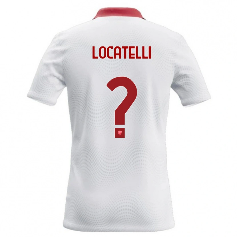 Danxen Barn Matteo Locatelli #0 Vit Röd Bortatröja Matchtröjor 2026/27 Tröjor T-Tröja