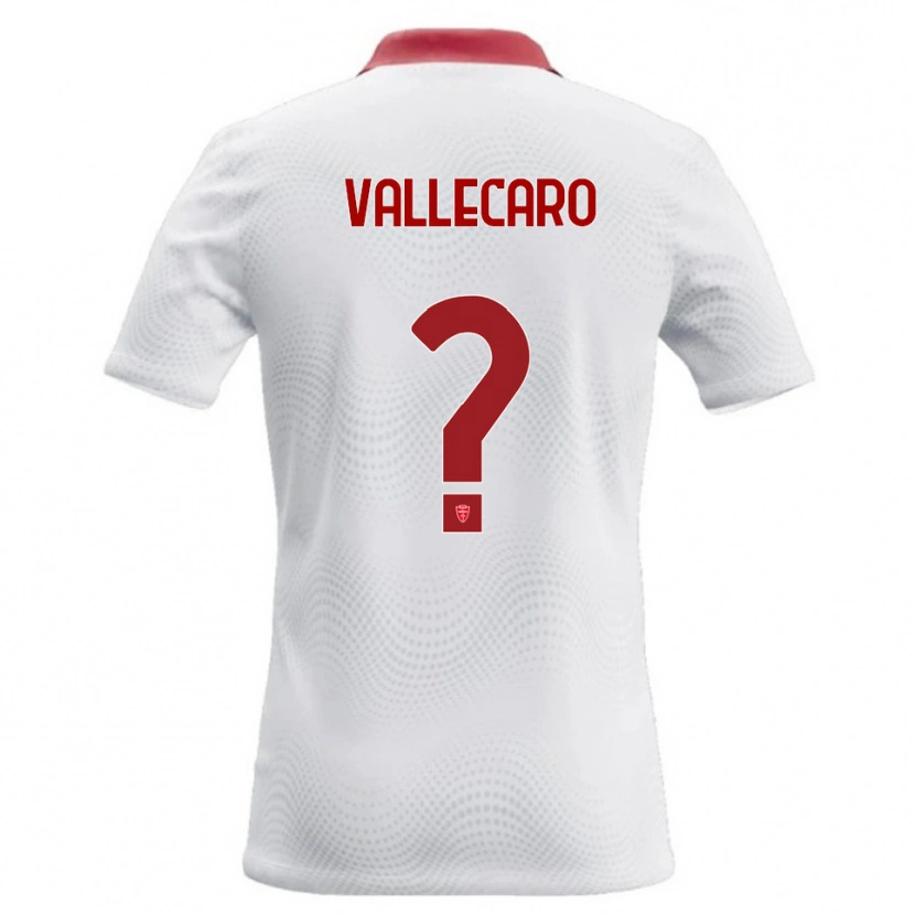 Danxen Barn Christian Vallecaro #0 Vit Röd Bortatröja Matchtröjor 2026/27 Tröjor T-Tröja