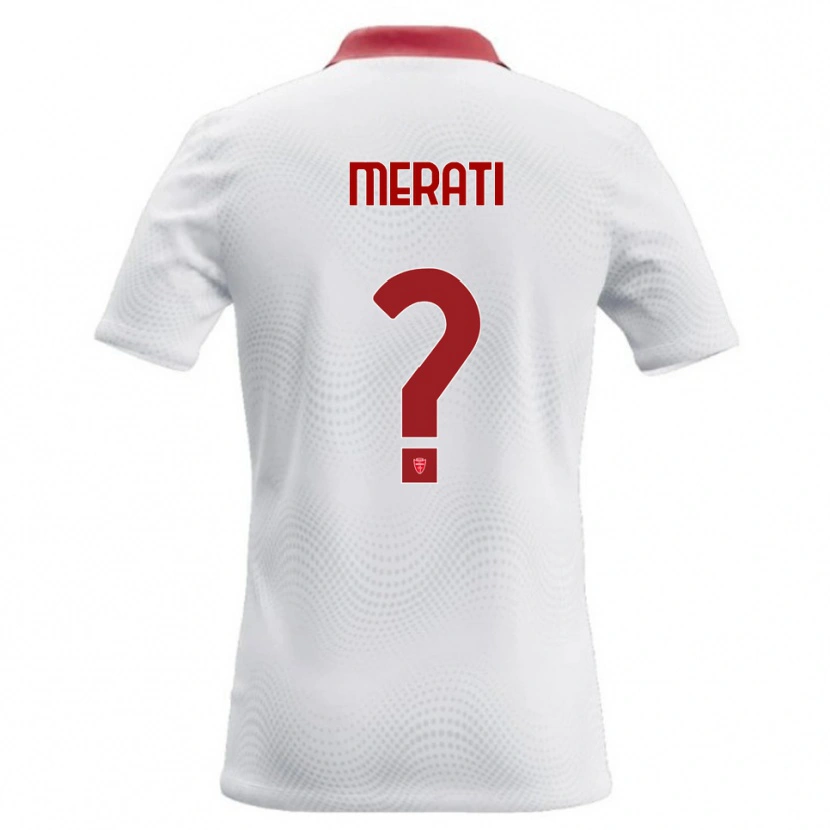 Danxen Barn Mattia Merati #0 Vit Röd Bortatröja Matchtröjor 2026/27 Tröjor T-Tröja