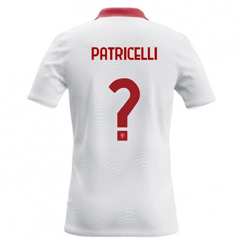 Danxen Barn Raffaele Patricelli #0 Vit Röd Bortatröja Matchtröjor 2026/27 Tröjor T-Tröja