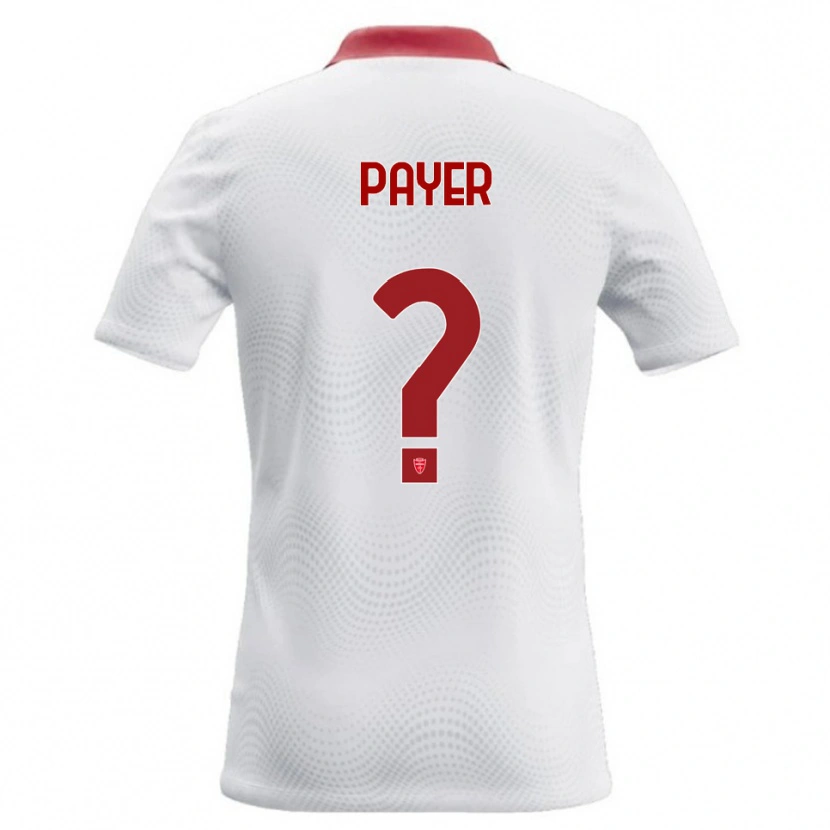 Danxen Barn Leonardo Payer #0 Vit Röd Bortatröja Matchtröjor 2026/27 Tröjor T-Tröja
