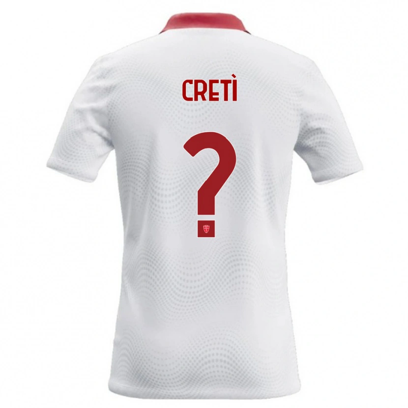 Danxen Barn Pantaleo Cretì #0 Vit Röd Bortatröja Matchtröjor 2026/27 Tröjor T-Tröja