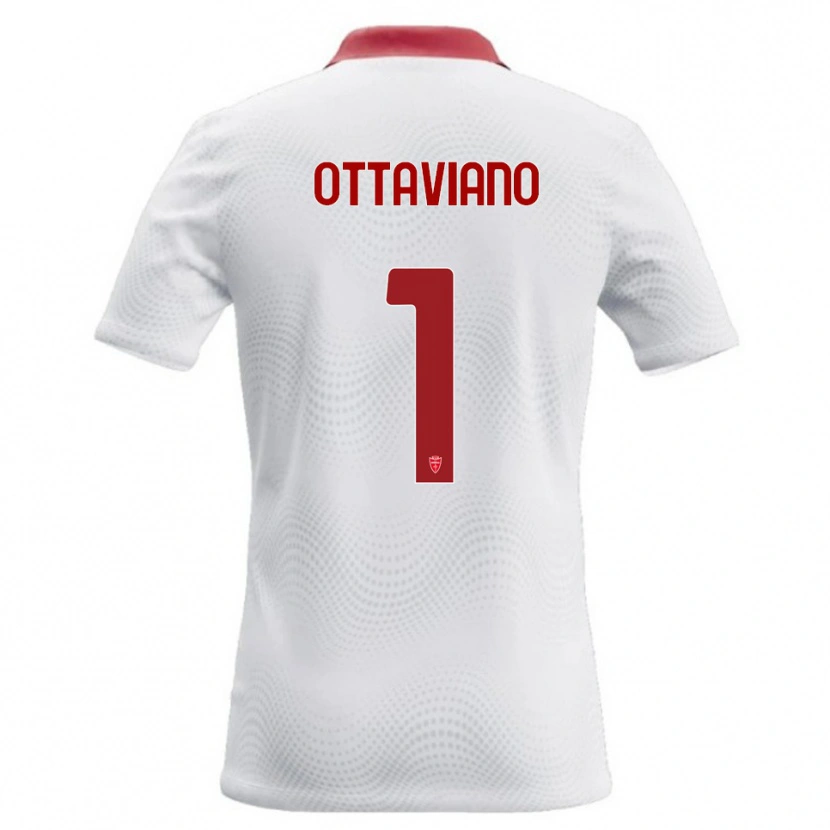 Danxen Barn Alessandro Ottaviano #1 Vit Röd Bortatröja Matchtröjor 2026/27 Tröjor T-Tröja