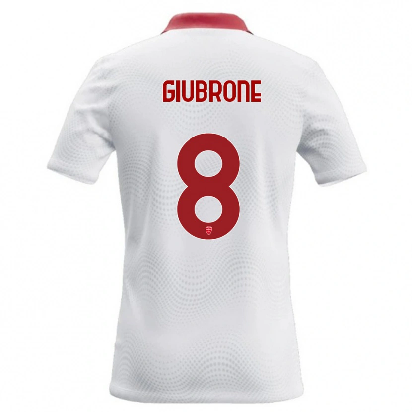 Danxen Barn Mario Giubrone #8 Vit Röd Bortatröja Matchtröjor 2026/27 Tröjor T-Tröja