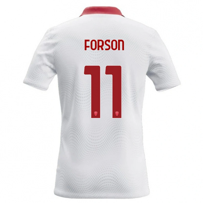 Danxen Barn Omari Forson #11 Vit Röd Bortatröja Matchtröjor 2026/27 Tröjor T-Tröja