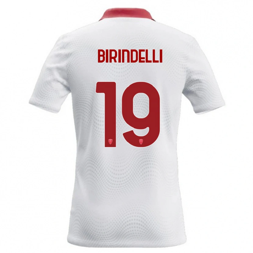 Danxen Barn Samuele Birindelli #19 Vit Röd Bortatröja Matchtröjor 2026/27 Tröjor T-Tröja