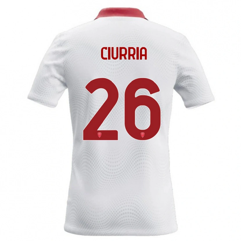 Danxen Barn Patrick Ciurria #26 Vit Röd Bortatröja Matchtröjor 2026/27 Tröjor T-Tröja