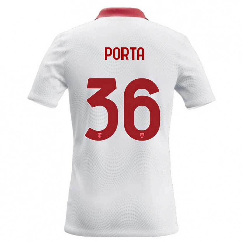 Danxen Barn Matteo Porta #36 Vit Röd Bortatröja Matchtröjor 2026/27 Tröjor T-Tröja