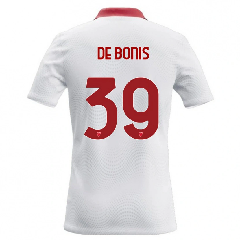 Danxen Barn Andrea De Bonis #39 Vit Röd Bortatröja Matchtröjor 2026/27 Tröjor T-Tröja
