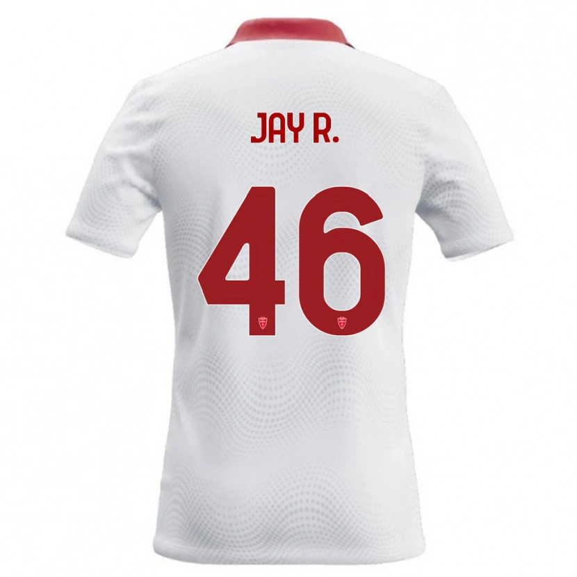 Danxen Barn Jay Robinson #46 Vit Röd Bortatröja Matchtröjor 2026/27 Tröjor T-Tröja