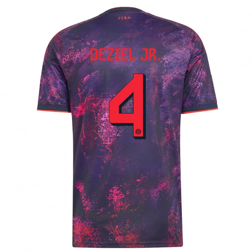 Danxen Barn Robert Deziel Jr. #4 Lila Röd Tredjesatsen Matchtröjor 2026/27 Tröjor T-Tröja