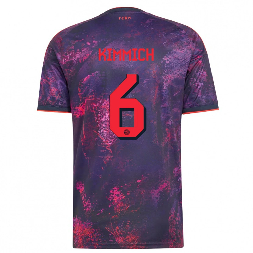 Danxen Barn Joshua Kimmich #6 Lila Röd Tredjesatsen Matchtröjor 2026/27 Tröjor T-Tröja