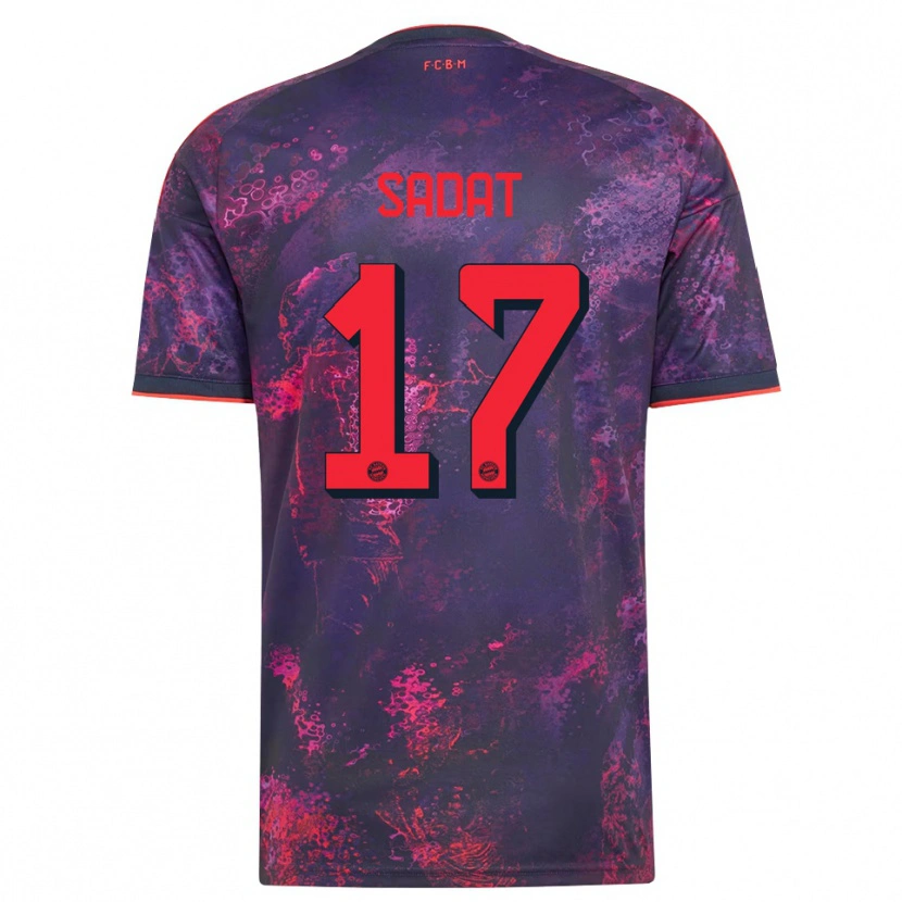 Danxen Barn Mudaser Sadat #17 Lila Röd Tredjesatsen Matchtröjor 2026/27 Tröjor T-Tröja