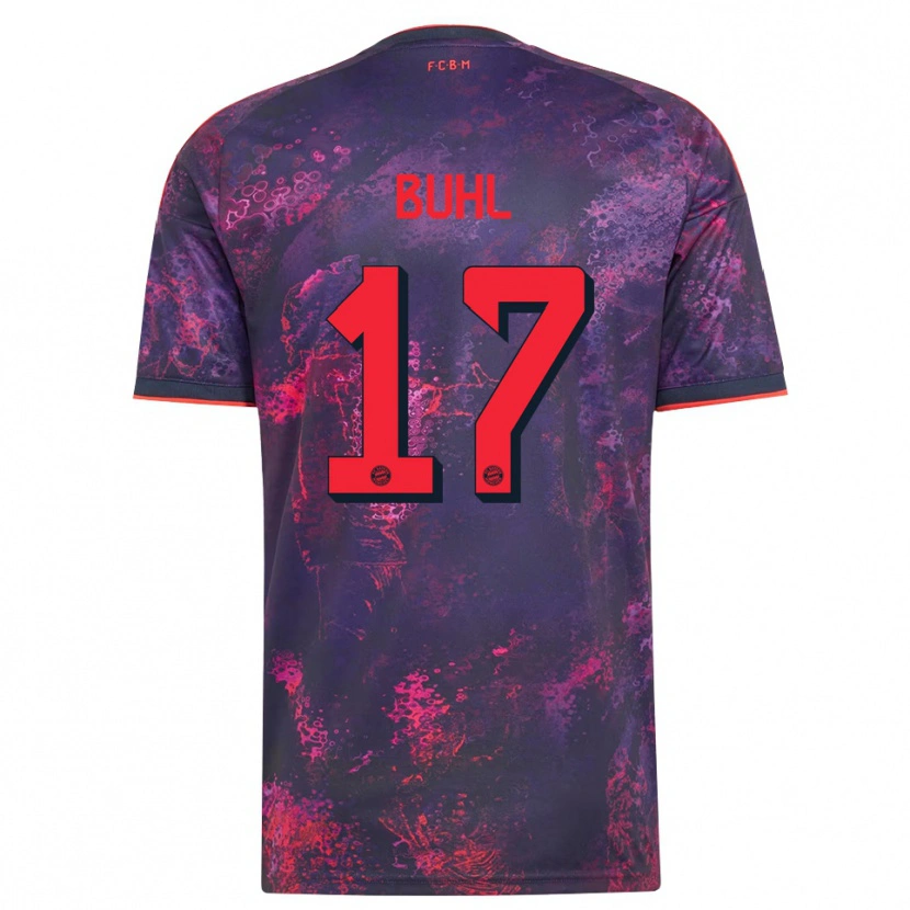 Danxen Barn Klara Buhl #17 Lila Röd Tredjesatsen Matchtröjor 2026/27 Tröjor T-Tröja