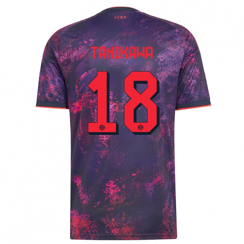 Danxen Barn Momoko Tanikawa #18 Lila Röd Tredjesatsen Matchtröjor 2026/27 Tröjor T-Tröja