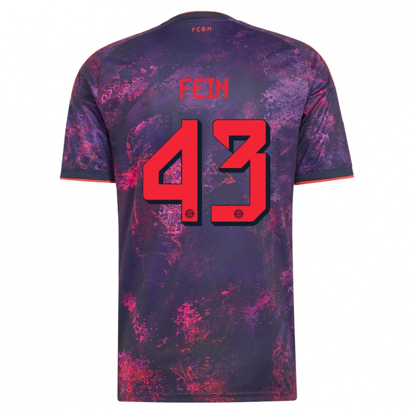Danxen Barn Adrian Fein #43 Lila Röd Tredjesatsen Matchtröjor 2026/27 Tröjor T-Tröja