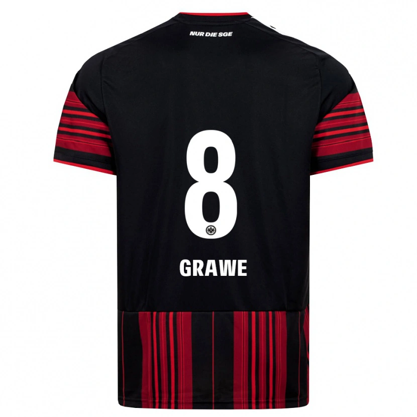 Danxen Män Lisanne Gräwe #8 Svart Röd Vit Hemmatröja Matchtröjor 2026/27 Tröjor T-Tröja