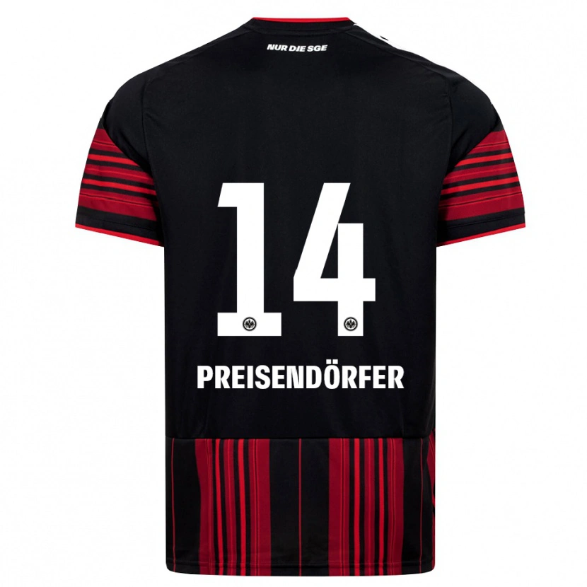 Danxen Män Constantin Preisendörfer #14 Svart Röd Vit Hemmatröja Matchtröjor 2026/27 Tröjor T-Tröja