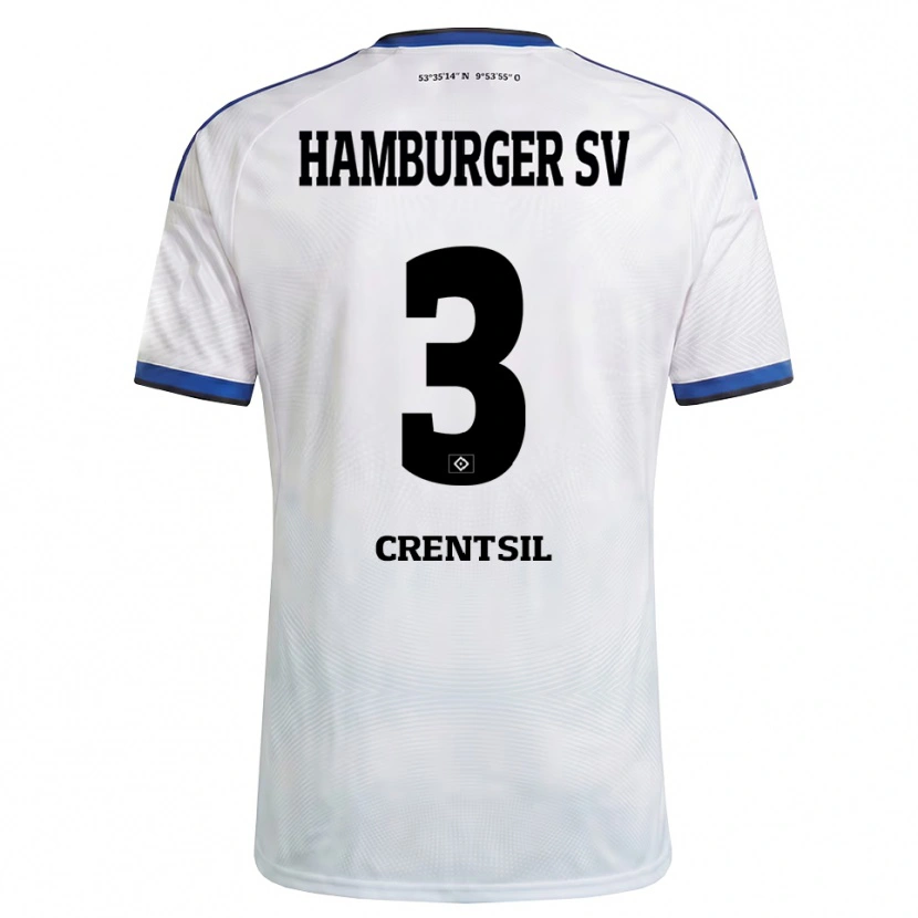 Danxen Män Brandel Crentsil #3 Vit Svart Blå Hemmatröja Matchtröjor 2026/27 Tröjor T-Tröja