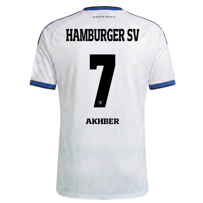 Danxen Män Youness Akhber #7 Vit Svart Blå Hemmatröja Matchtröjor 2026/27 Tröjor T-Tröja